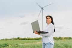 Adobe - female worker clean energy 