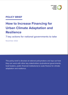 policy brief urban climate adaptation