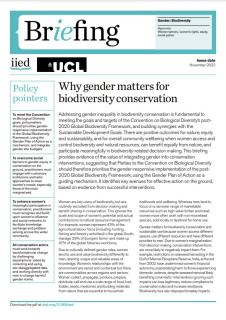 Why gender matters for biodiversity_IIED