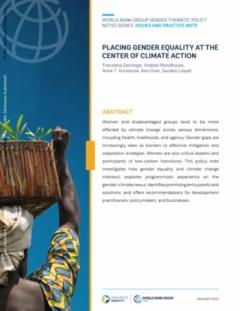 Placing Gender Equality at the Center of Climate Action_World Bank Group