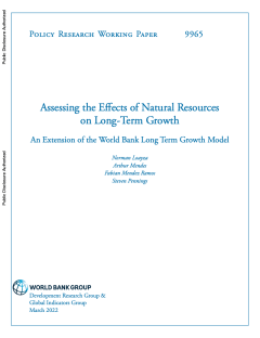 Assessing the Effects of Natural Resources on Long-Term Growth _An Extension of the World Bank Long Term Growth Model_World Bank Group