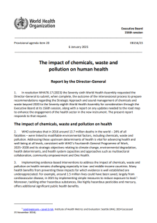 The impact of chemicals, waste and pollution on human health