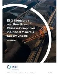 ESG Standards and Practices of Chinese Companies in Critical Minerals Supply Chains