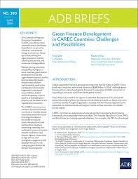 Green Finance Development in CAREC Countries