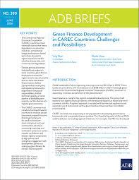 Green Finance Development in CAREC Countries
