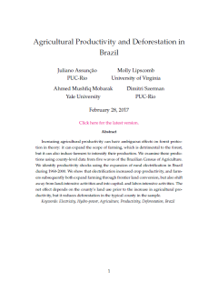 Agricultural Productivity and Deforestation in Brazil
