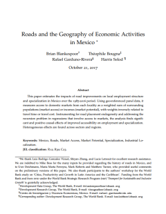 Bougna_Roads and the Geography of Economic Activities in Mexico