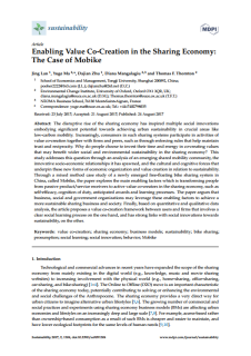 Enabling Value Co-Creation in the Sharing Economy_The Case of Mobike