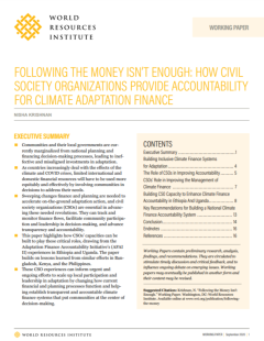 Following the Money Isnât Enough How civil society organizations provide accountability for climate adaptation finance_WRI