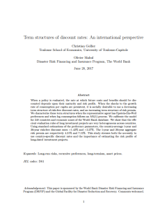 Gollier_Term Structures of Discount Rates_An international perspective