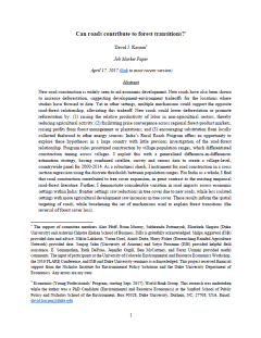 Kaczan_Can roads contribute to forest transitions