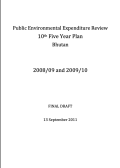 PEI-40_Public Env. Exp.Review 10th Five Year Plan Bhutan 2008-9 and 2009-10-COVER