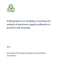 Draft guidance on sampling, screening and analysis of persistent organic pollutants in products and recycling