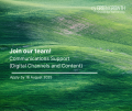 Communications Support (Digital channels and content)