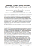 Kang_Sustainable Transport through Provision of Electric Vehicle Taxis_A Case Study in Seoul
