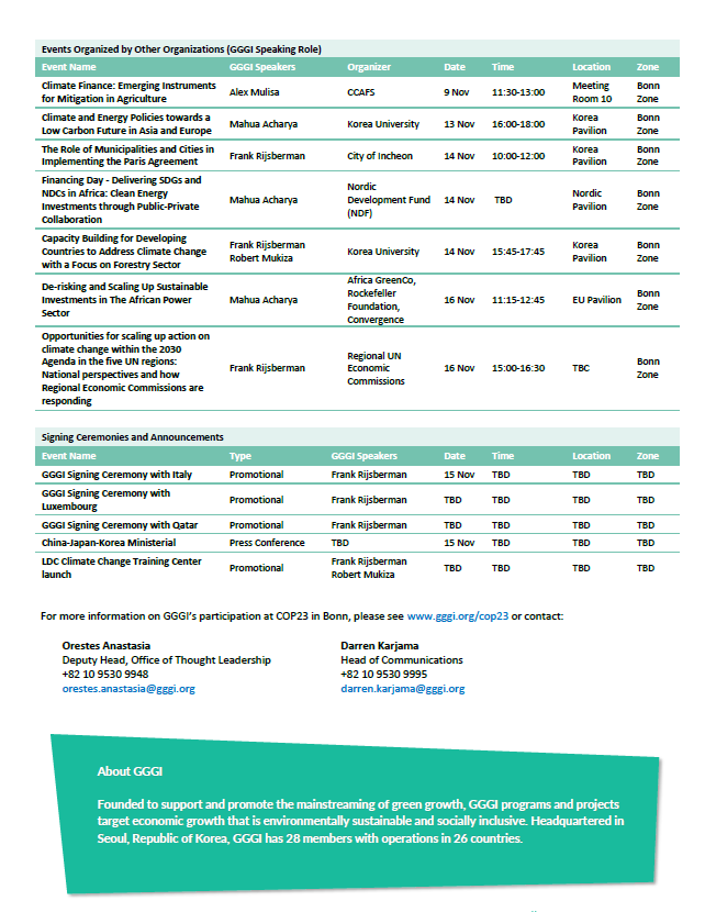 GGGI at COP23 - page 2